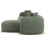 Justus 3 Seater Right Chaise Sofa - Amazon Green Sofa Ace-Core