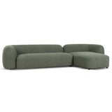 Justus 3 Seater Right Chaise Sofa - Amazon Green Sofa Ace-Core