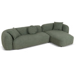 Justus 3 Seater Right Chaise Sofa - Amazon Green Sofa Ace-Core
