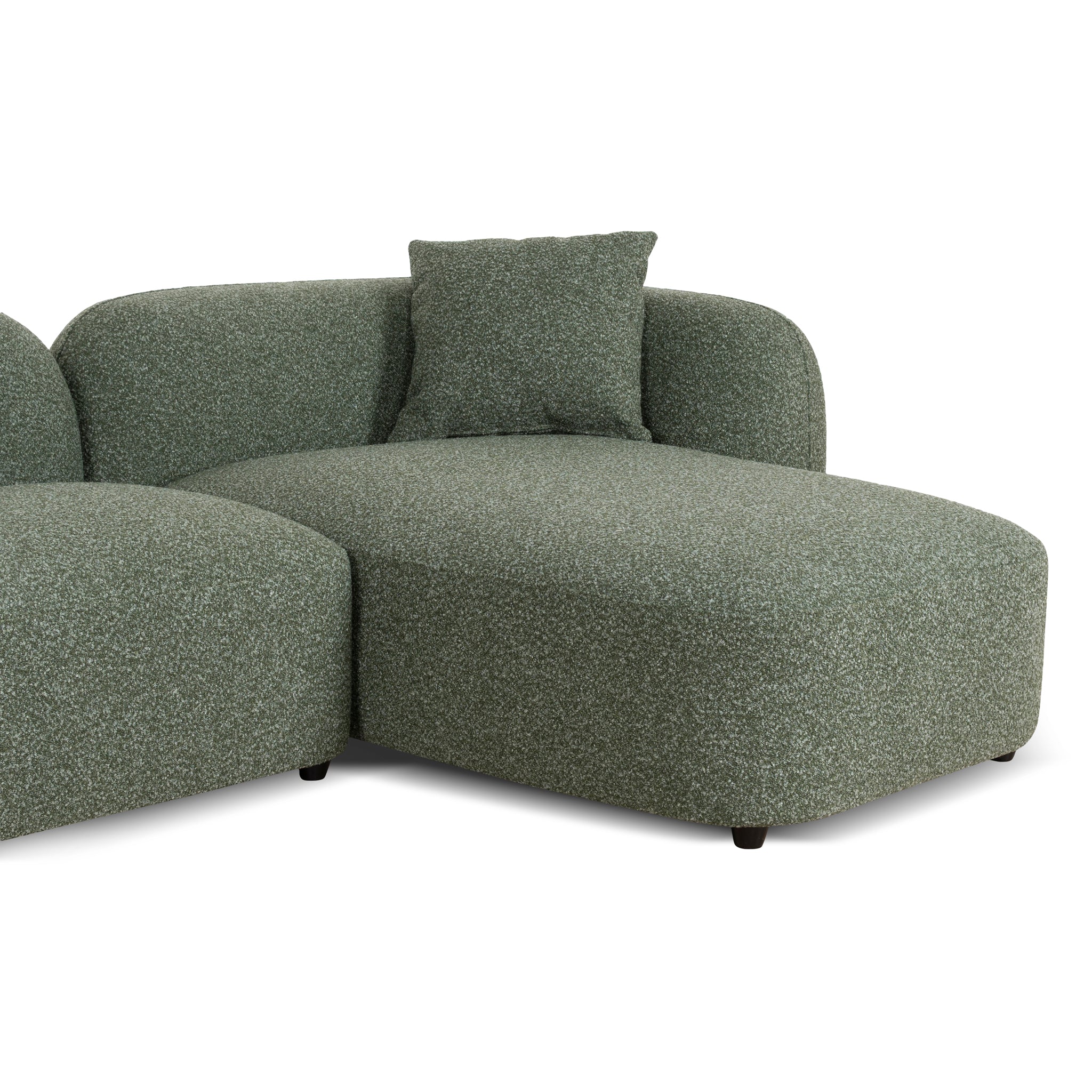 Justus 3 Seater Right Chaise Sofa - Amazon Green Sofa Ace-Core
