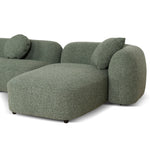 Justus 3 Seater Right Chaise Sofa - Amazon Green Sofa Ace-Core
