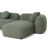 Justus 3 Seater Right Chaise Sofa - Amazon Green Sofa Ace-Core