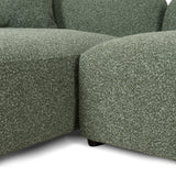 Justus 3 Seater Left Chaise Sofa - Amazon Green Sofa Ace-Core