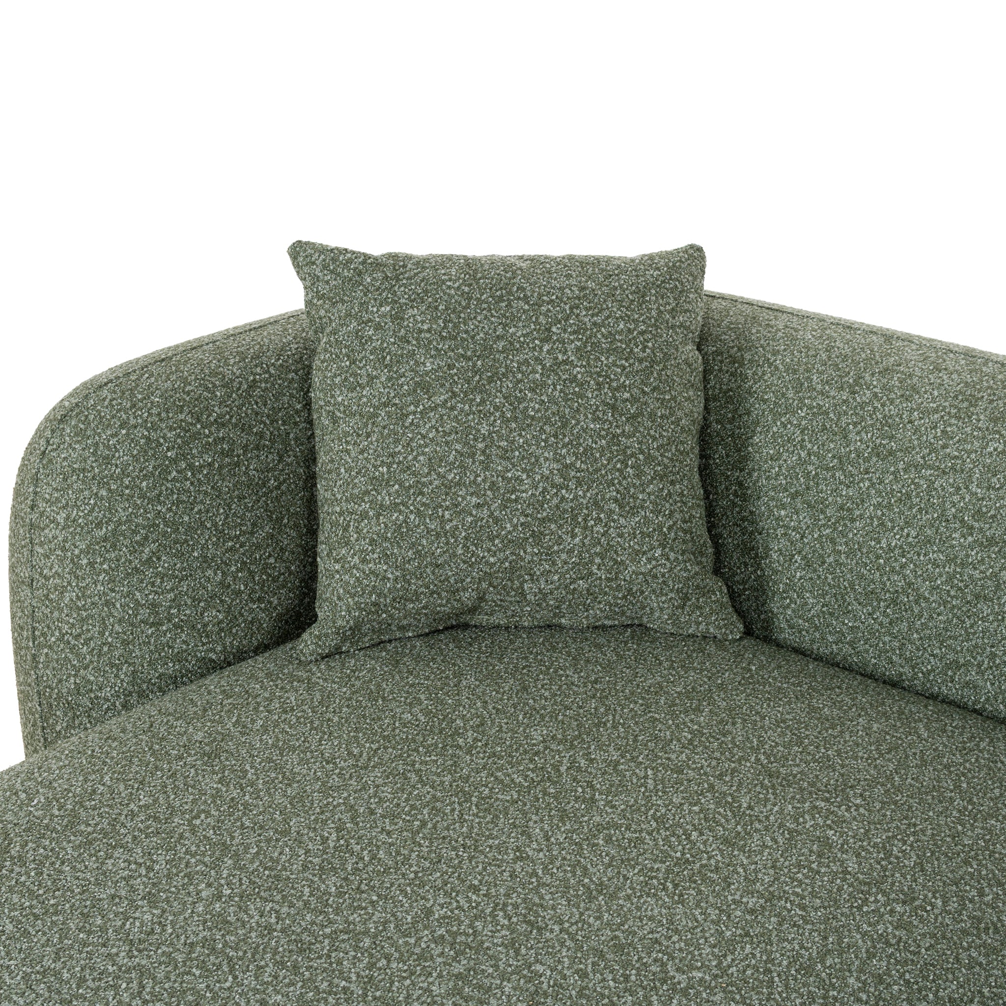 Justus 3 Seater Left Chaise Sofa - Amazon Green Sofa Ace-Core