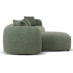 Justus 3 Seater Left Chaise Sofa - Amazon Green Sofa Ace-Core