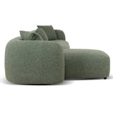 Justus 3 Seater Left Chaise Sofa - Amazon Green Sofa Ace-Core