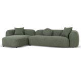 Justus 3 Seater Left Chaise Sofa - Amazon Green Sofa Ace-Core