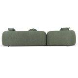 Justus 3 Seater Left Chaise Sofa - Amazon Green Sofa Ace-Core
