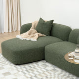 Justus 3 Seater Left Chaise Sofa - Amazon Green Sofa Ace-Core