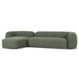 Justus 3 Seater Left Chaise Sofa - Amazon Green Sofa Ace-Core