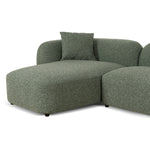 Justus 3 Seater Left Chaise Sofa - Amazon Green Sofa Ace-Core