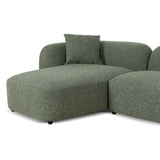 Justus 3 Seater Left Chaise Sofa - Amazon Green Sofa Ace-Core