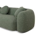 Justus 3 Seater Left Chaise Sofa - Amazon Green Sofa Ace-Core