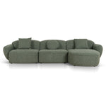 Serenity 3 Seater Right Chaise Sofa - Amazon Green Sofa Ace-Core
