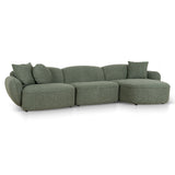 Serenity 3 Seater Right Chaise Sofa - Amazon Green Sofa Ace-Core