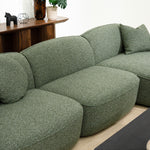 Serenity 3 Seater Right Chaise Sofa - Amazon Green Sofa Ace-Core