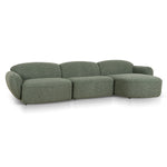 Serenity 3 Seater Right Chaise Sofa - Amazon Green Sofa Ace-Core