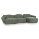 Serenity 3 Seater Right Chaise Sofa - Amazon Green Sofa Ace-Core