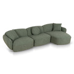 Serenity 3 Seater Right Chaise Sofa - Amazon Green Sofa Ace-Core
