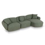 Serenity 3 Seater Right Chaise Sofa - Amazon Green Sofa Ace-Core