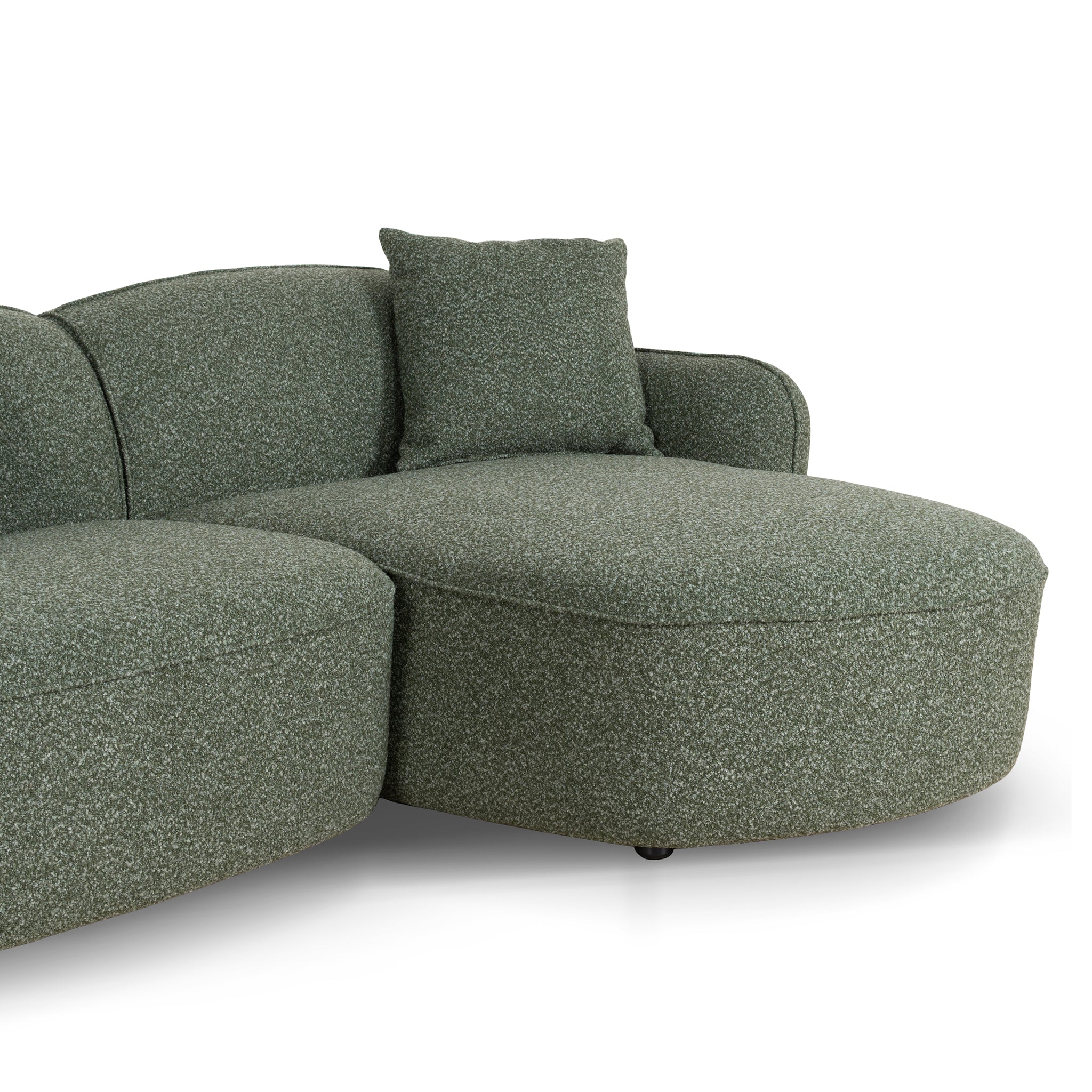 Serenity 3 Seater Right Chaise Sofa - Amazon Green Sofa Ace-Core