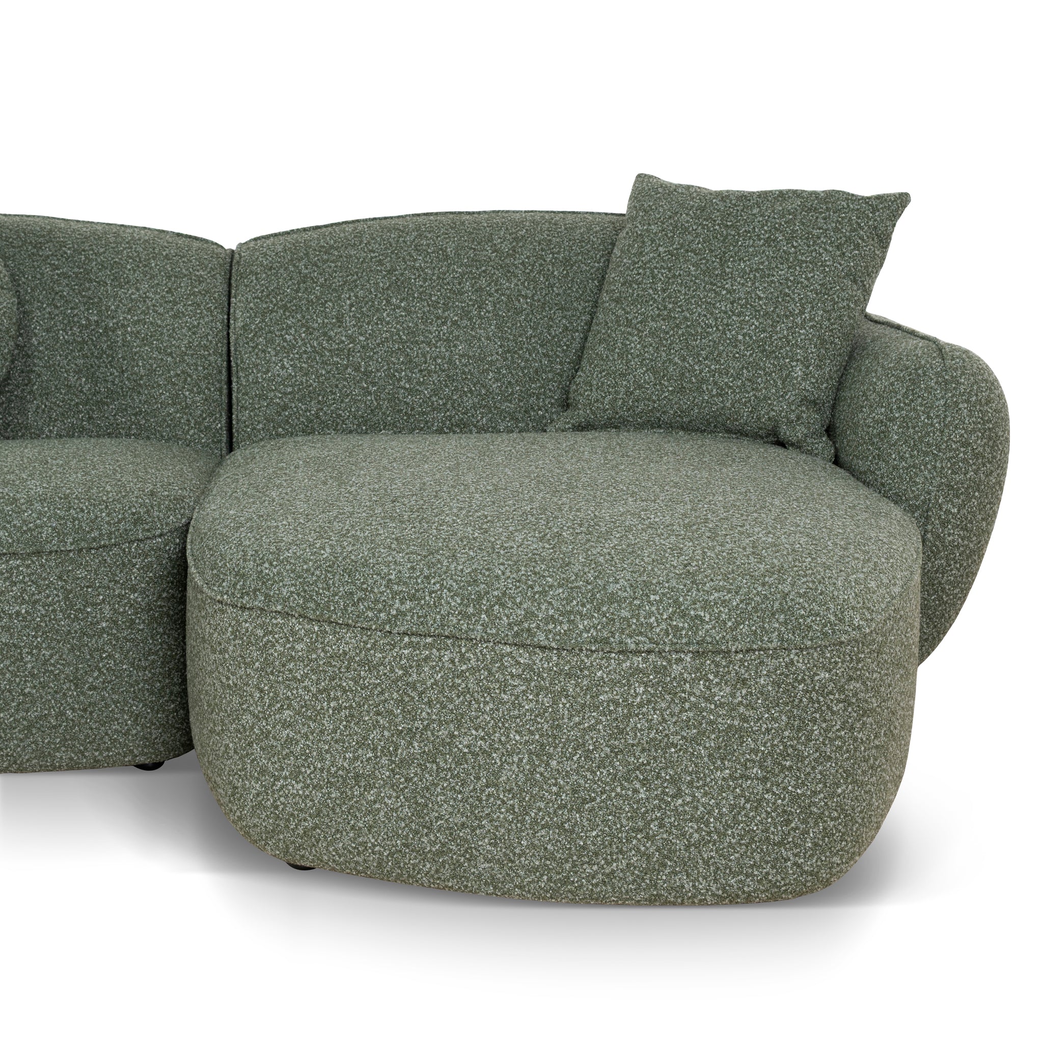 Serenity 3 Seater Right Chaise Sofa - Amazon Green Sofa Ace-Core