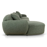 Serenity 3 Seater Left Chaise Sofa - Amazon Green Sofa Ace-Core