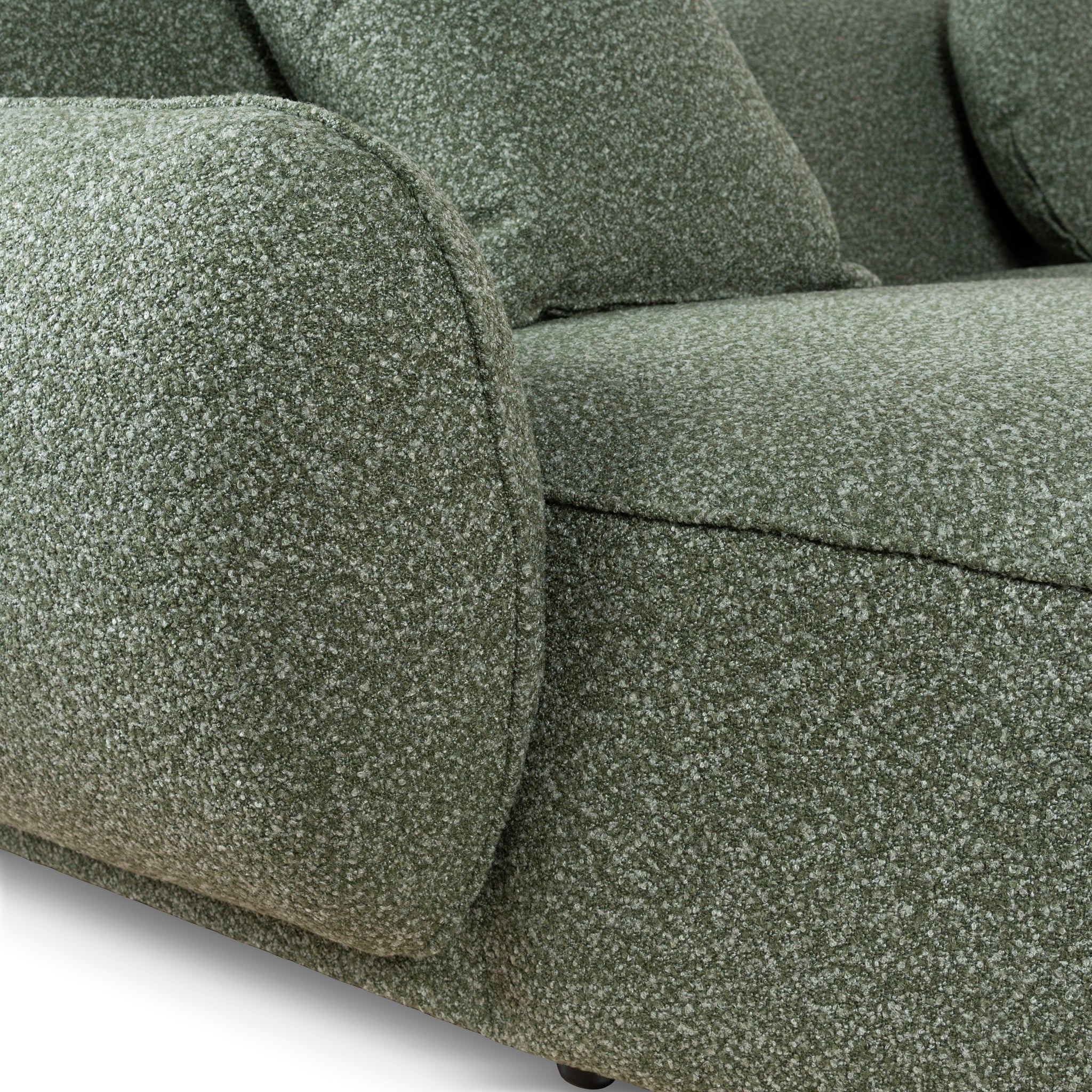 Serenity 3 Seater Left Chaise Sofa - Amazon Green Sofa Ace-Core