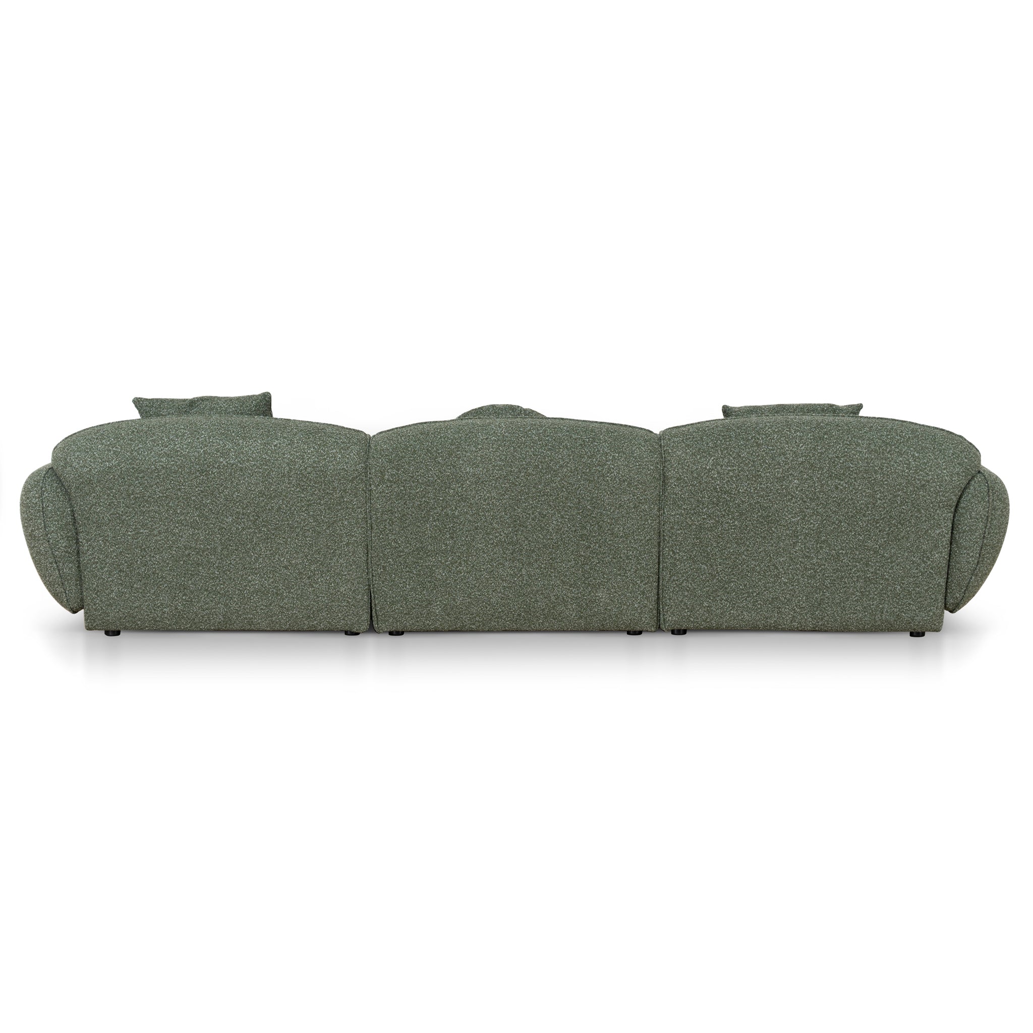 Serenity 3 Seater Left Chaise Sofa - Amazon Green Sofa Ace-Core