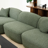 Serenity 3 Seater Left Chaise Sofa - Amazon Green Sofa Ace-Core