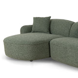 Serenity 3 Seater Left Chaise Sofa - Amazon Green Sofa Ace-Core
