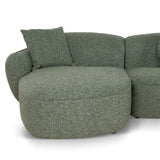 Serenity 3 Seater Left Chaise Sofa - Amazon Green Sofa Ace-Core