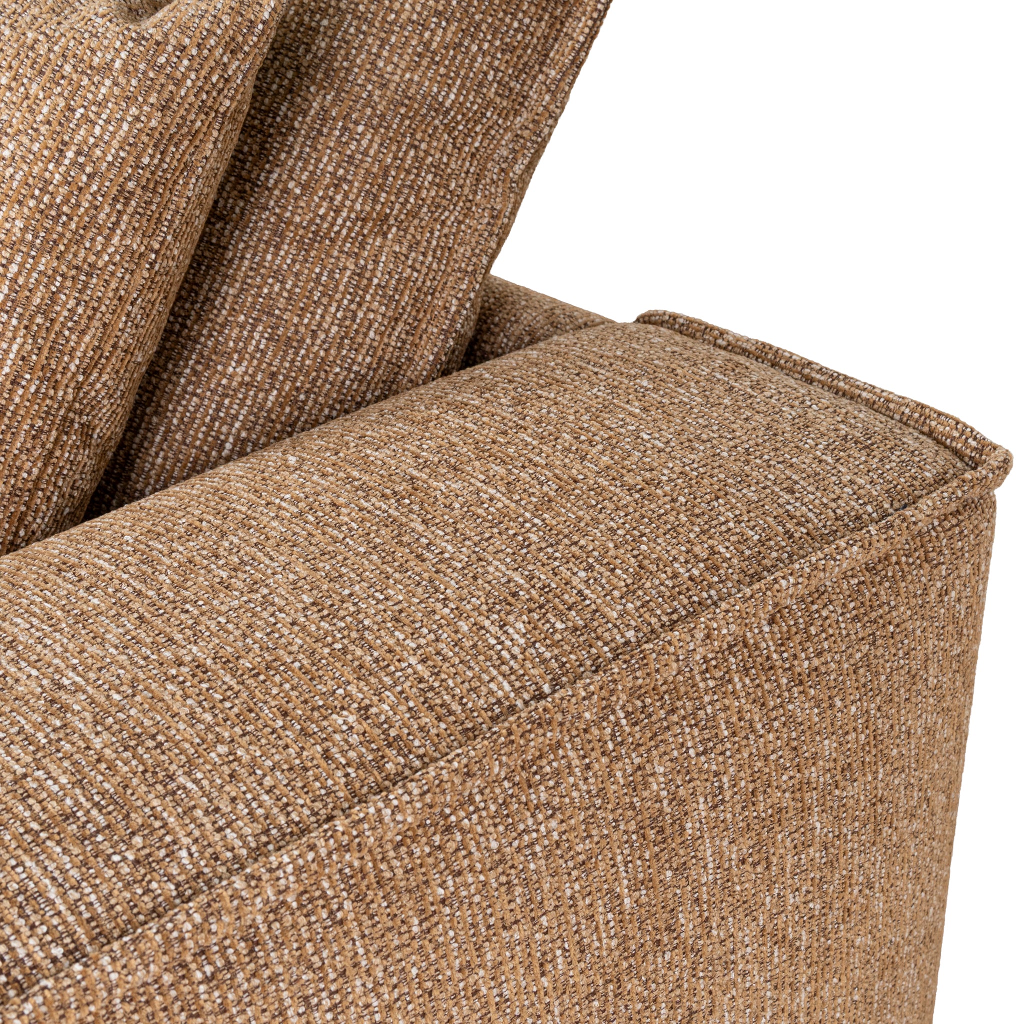 Bucha 3 Seater Fabric Sofa - Almond Brown Sofa Iggy-Core