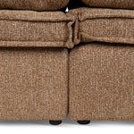 Bucha 3 Seater Fabric Sofa - Almond Brown Sofa Iggy-Core