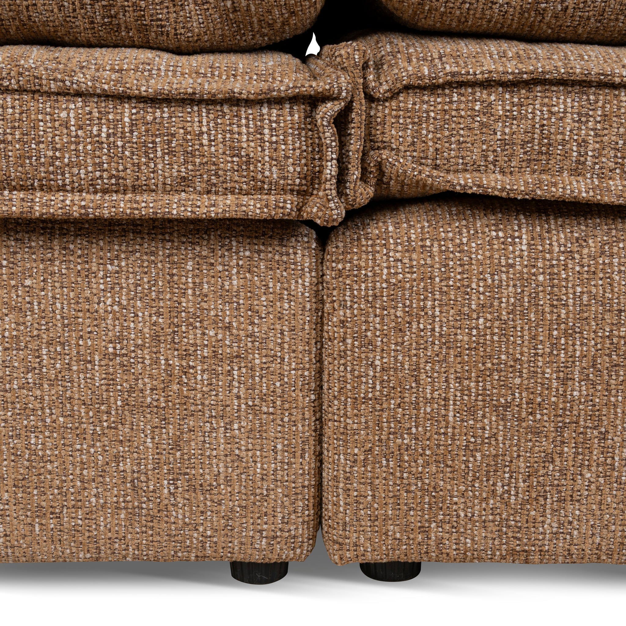Bucha 3 Seater Fabric Sofa - Almond Brown Sofa Iggy-Core