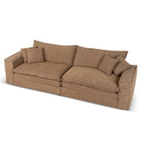 Bucha 3 Seater Fabric Sofa - Almond Brown Sofa Iggy-Core