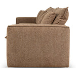 Bucha 3 Seater Fabric Sofa - Almond Brown Sofa Iggy-Core