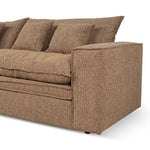 Bucha 3 Seater Fabric Sofa - Almond Brown Sofa Iggy-Core