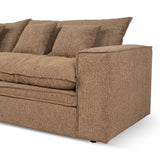 Bucha 3 Seater Fabric Sofa - Almond Brown Sofa Iggy-Core