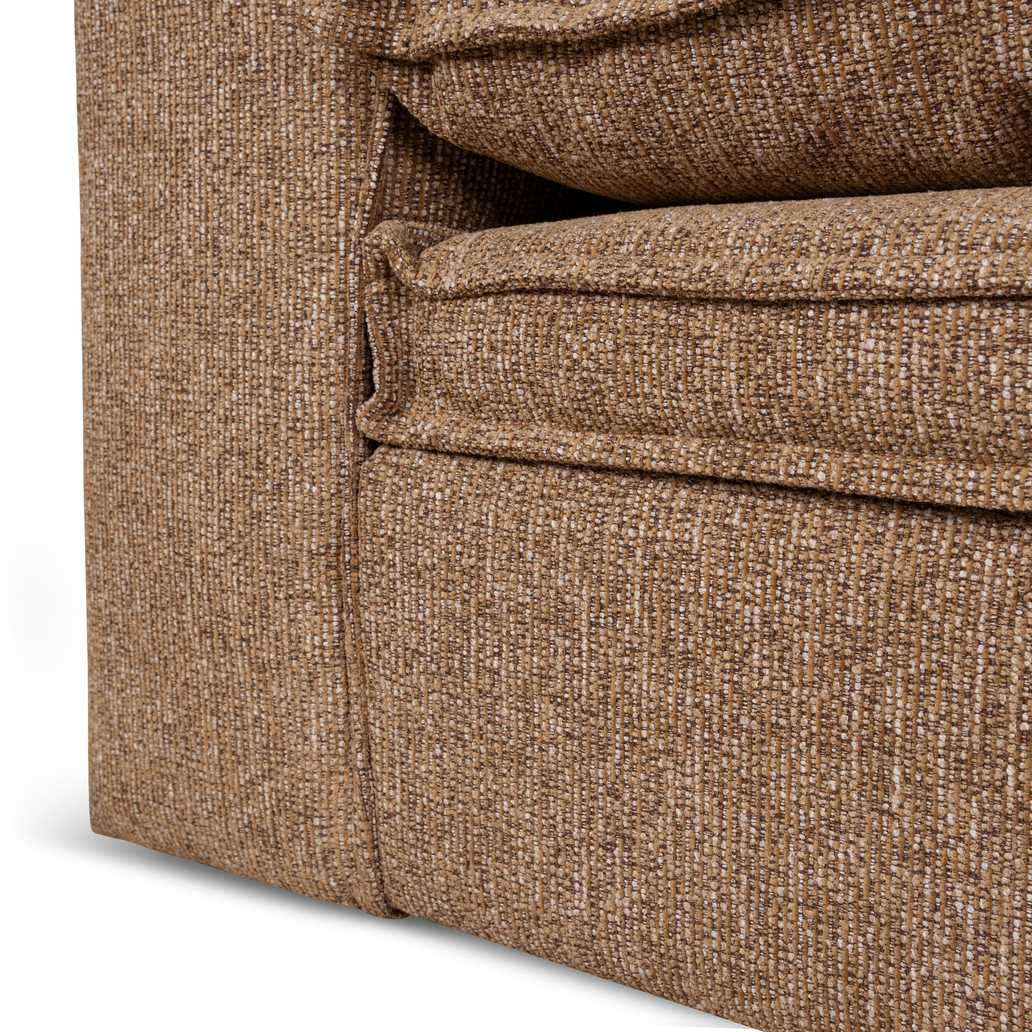 Bucha 2 Seater Fabric Sofa - Almond Brown Sofa Iggy-Core
