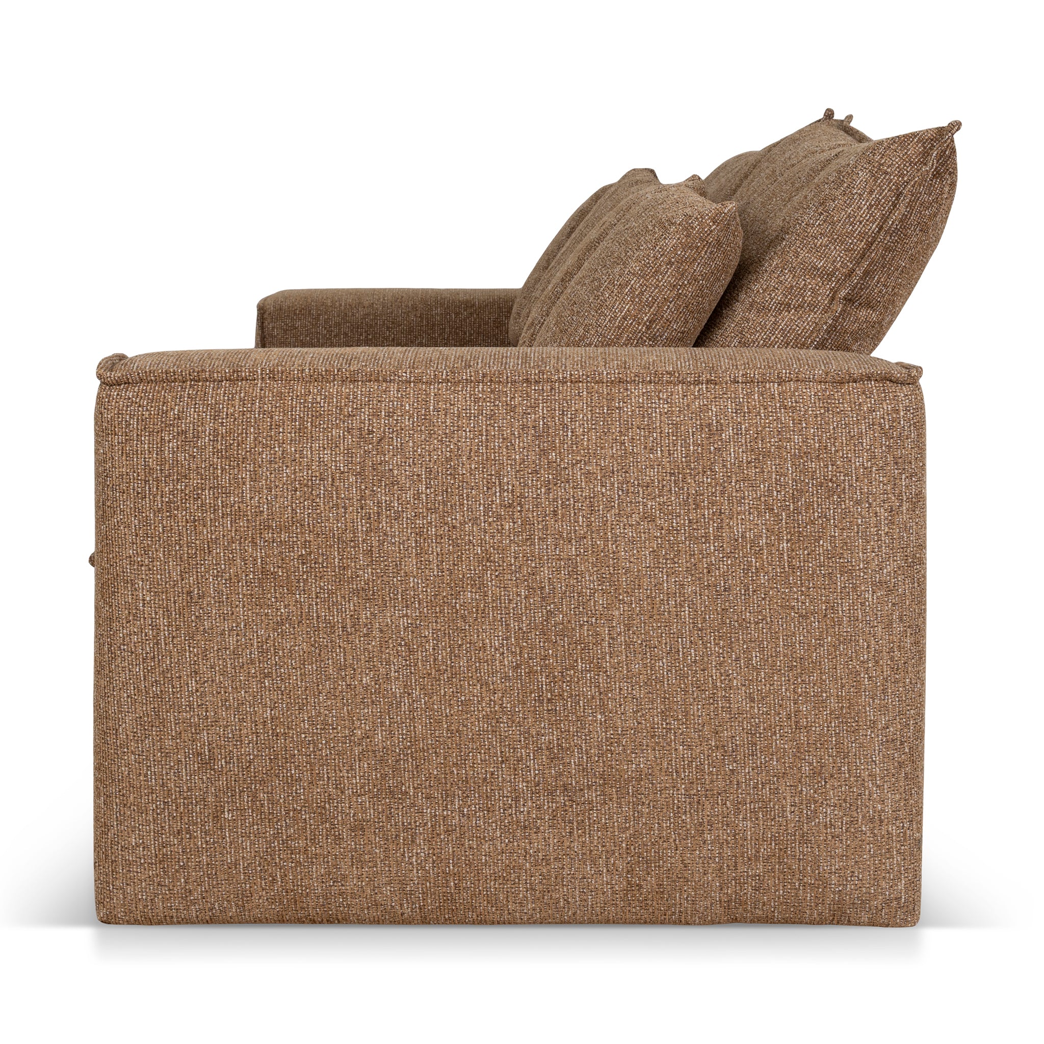 Bucha 2 Seater Fabric Sofa - Almond Brown Sofa Iggy-Core