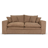 Bucha 2 Seater Fabric Sofa - Almond Brown Sofa Iggy-Core