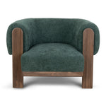 Montara Walnut Armchair - Bush Green Armchair Nicki-Core