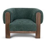 Montara Walnut Armchair - Bush Green Armchair Nicki-Core