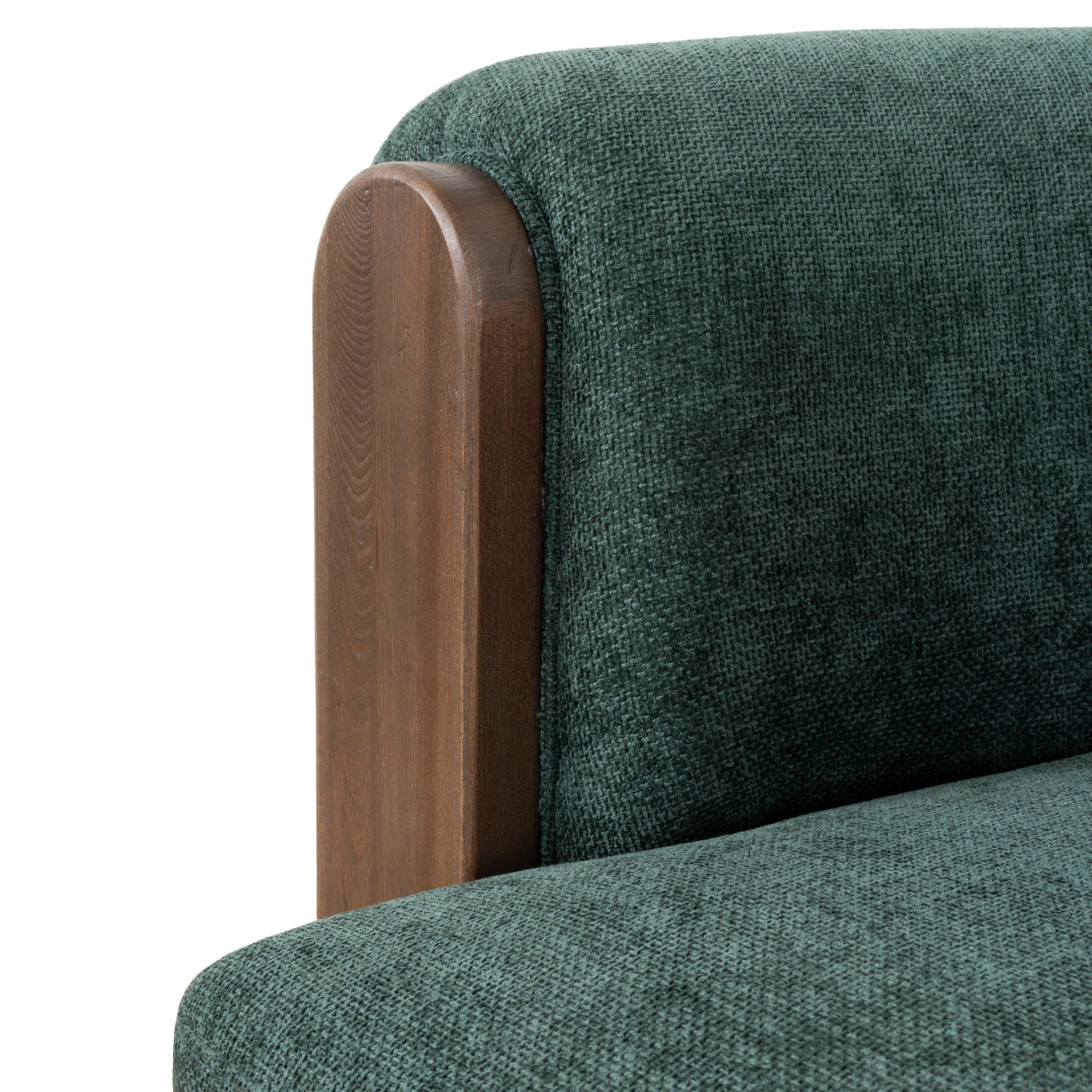 Montara Walnut Armchair - Bush Green Armchair Nicki-Core