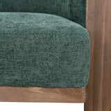 Montara Walnut Armchair - Bush Green Armchair Nicki-Core