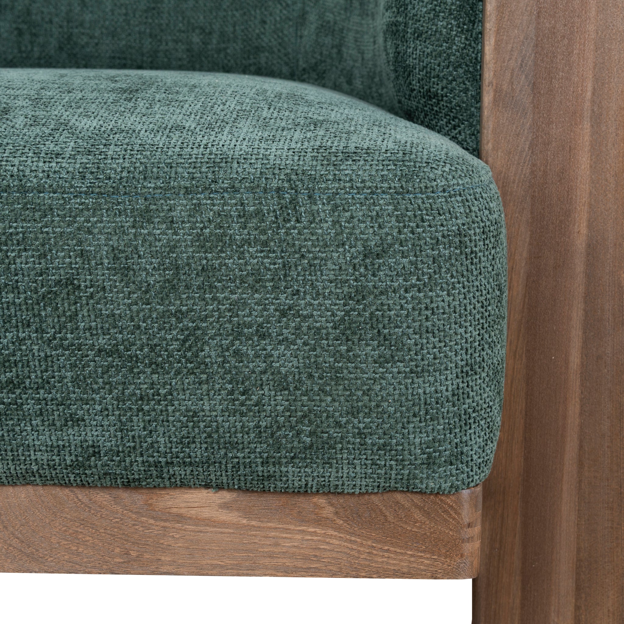 Montara Walnut Armchair - Bush Green Armchair Nicki-Core