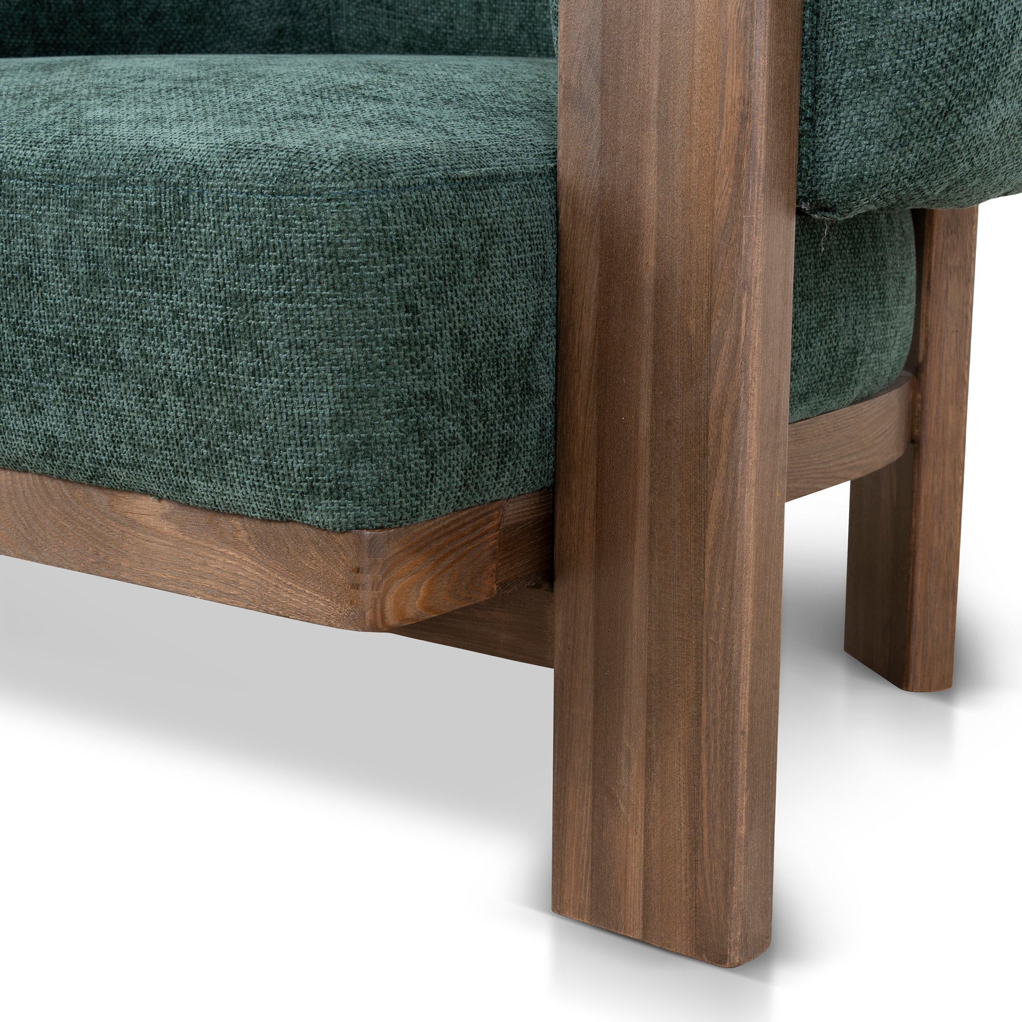 Montara Walnut Armchair - Bush Green Armchair Nicki-Core