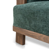 Montara Walnut Armchair - Bush Green Armchair Nicki-Core