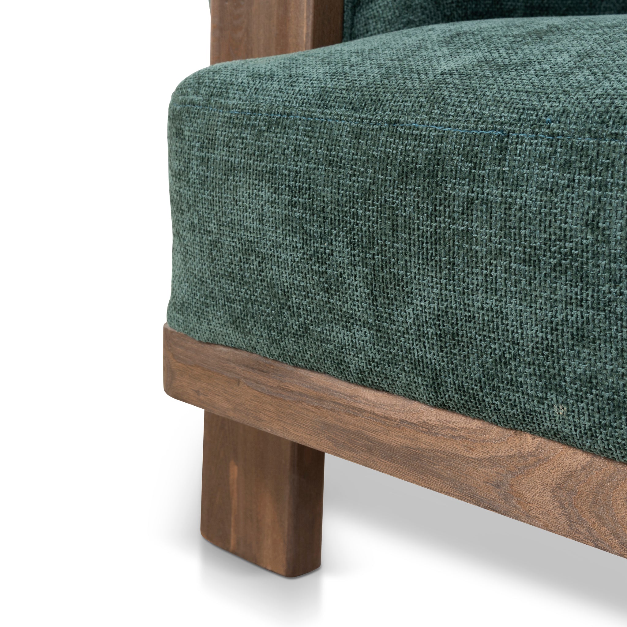 Montara Walnut Armchair - Bush Green Armchair Nicki-Core